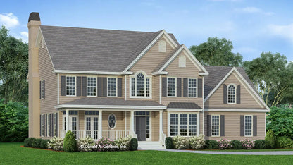 Front view illustration. The Springdale plan 419.