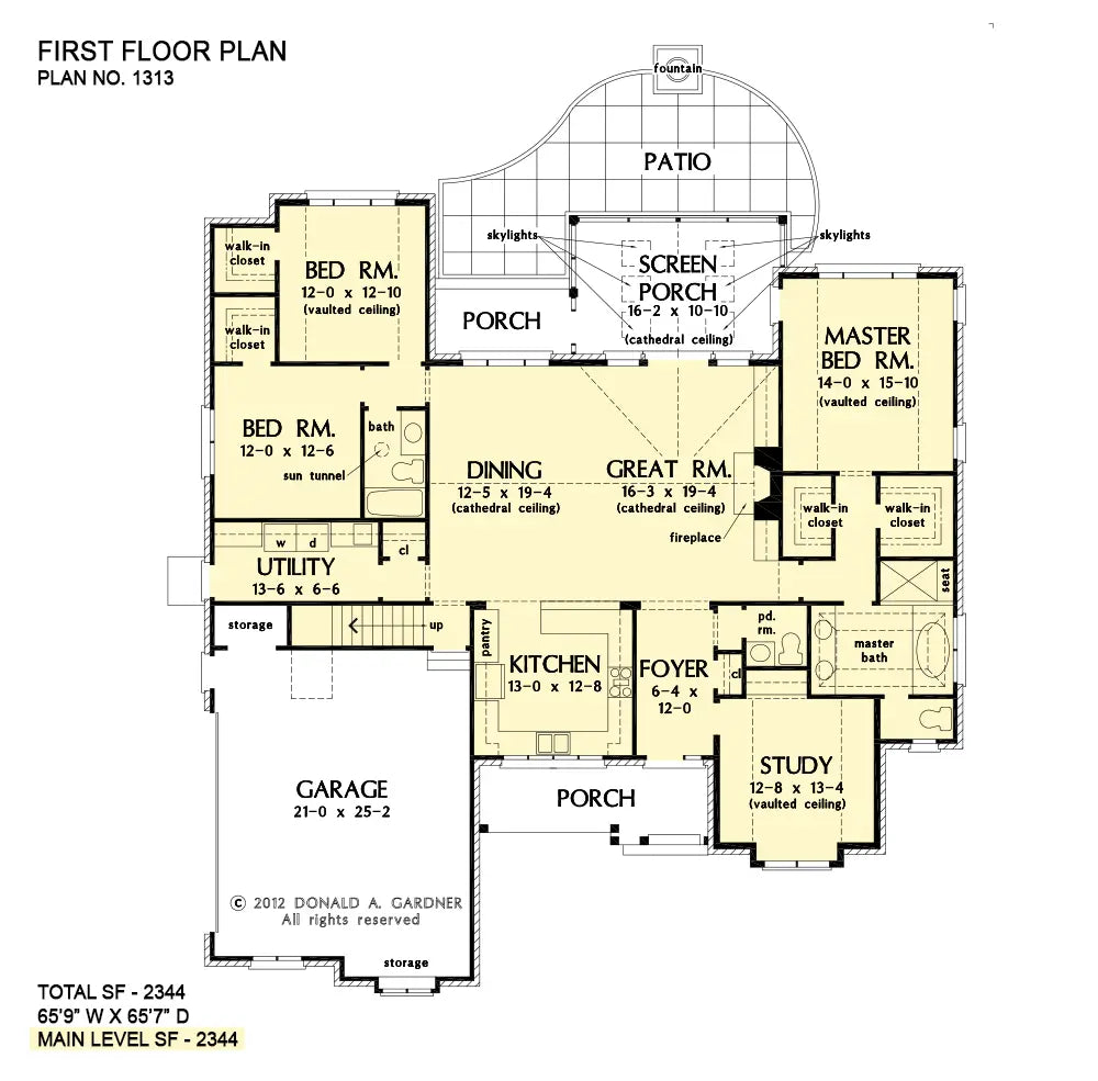 This is the first floor plan image for brick house plan 1313 The St Regis