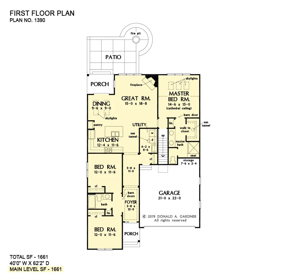 This is the first floor plan image for house plan 1390 The Stanley