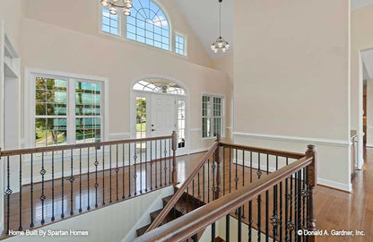 This picture shows the foyer, entrance and stairs of luxury house plan 876 The Steeplechase