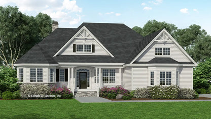 This is an illustration of the front of craftsman house plan 1094 The Stonebridge