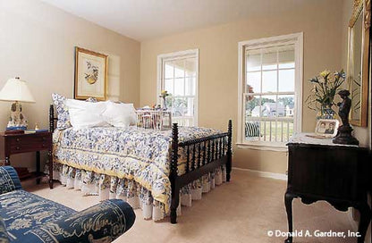 Flat ceiling in the bedroom. The Stratford plan 384.