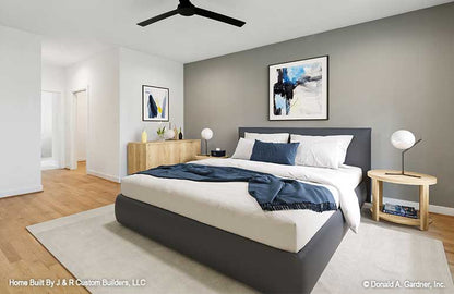 This is a picture of the master suite of contemporary house plan 219 The Sundance