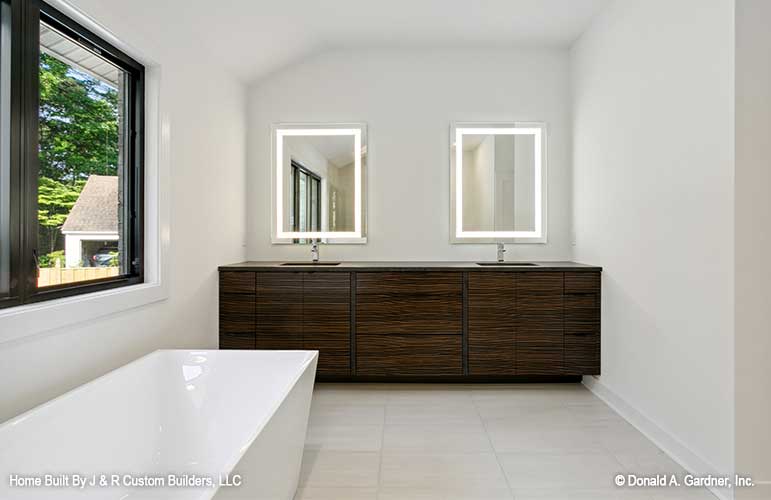 This is a master bathroom with tub picture of contemporary house plan 219 The Sundance