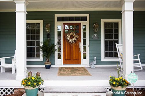 Rocking chairs on the covered front porch. The Tamassee plan 333.