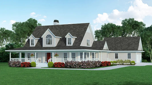 Front view illustration. The Thornhill Farm plan 268.