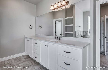 Second single vanity in master bathroom. Thurman plan 1515