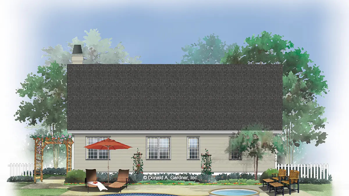 Rear view illustration. The Tolliver plan 859.