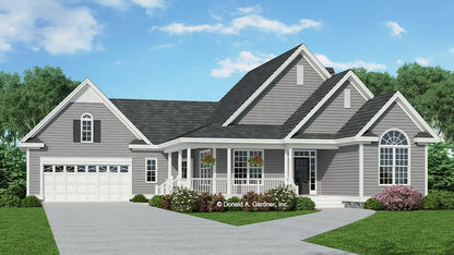 Front view illustration. The Treyburn plan 803.