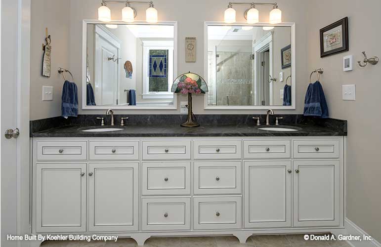 Double sink vanity with separate mirrors. The Tristan plan 1311.