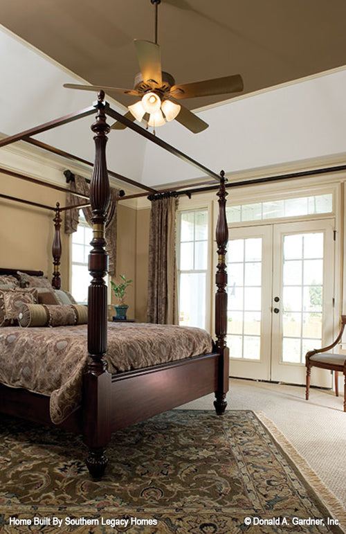 Tray ceiling in the master bedroom. The Trotterville plan 984.