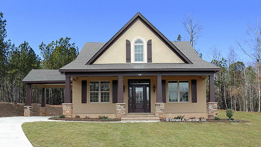 Front view photograph, submitted by the customer. The Urbandale plan 1068.