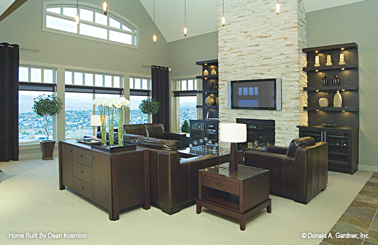 This is a great room picture of walkout basement house plan 746 The Vandenberg