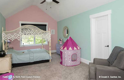 This is a photograph of an addl bedroom of craftsman house plan 1446 The Wallace as built by a customer