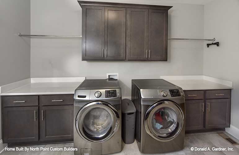 This is a photograph of the laundry area of craftsman house plan 1446 The Wallace as built by a customer