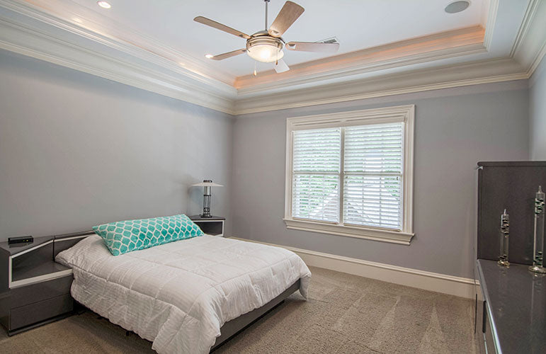 Tray ceiling in the Secondary bedroom. The Wedgewood plan 806.