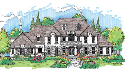 Front view illustration. The Wedgewood plan 806.