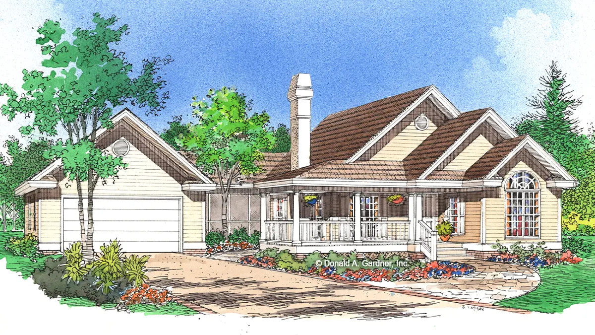 Front view illustration. The Westport plan 389.