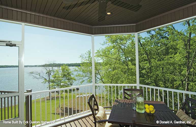 Peaceful screened in porch.  The Whitcomb plan 1218.