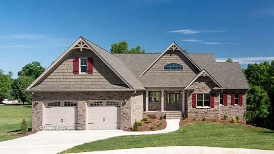 Front view of a completed build, photographs submitted by the customer. The Whitford plan 1298.