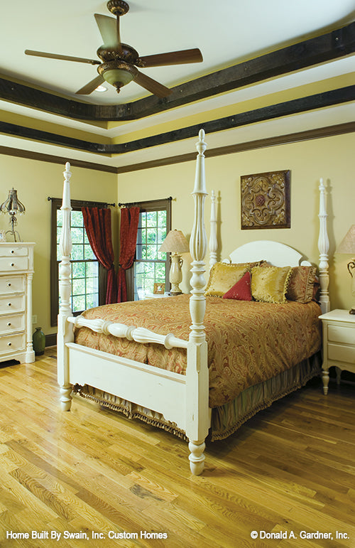 Tray ceiling in the master bedroom. The Wicklow plan 950.