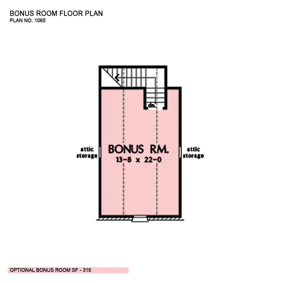 bonus room located over the 2 car garage has attic access