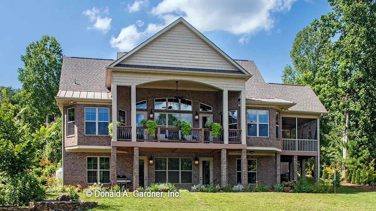 Rear of the home features a walk-out basement and lots of windows